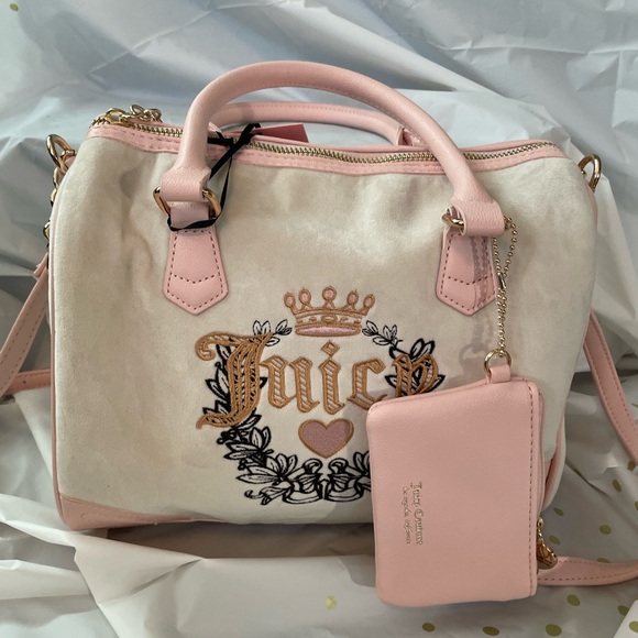 NWT Juicy Couture Pink and Beige Women's Bag Set - Picture 2 of 2